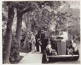 King George VI and Queen Elizabeth with RCMP escort