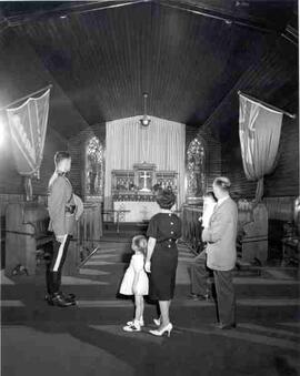 R.C.M.P. and visitors at the Chapel