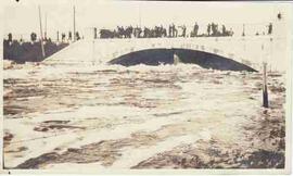 Albert Street Bridge during the flood