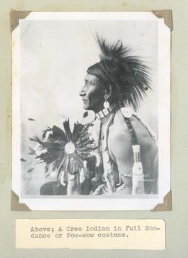 "A Cree in full Pow-wow costume"