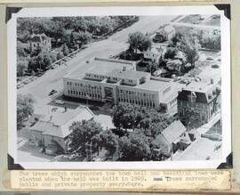 Aerial view and grounds the Yorkton Town hall