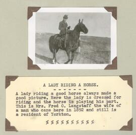 Lady riding a horse