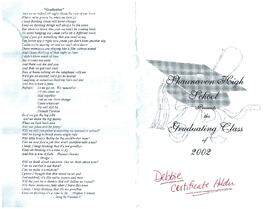 Program for 2002 Shaunavon High School Graduation