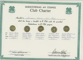 Indian Head 4H Club Charter (1968 - 1972)