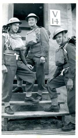 Len Heppell, Bill Copithorn, Bill Briant - Summer 1941 - Petawawa