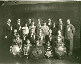 Agricultural contestants from Indian Head with trophies