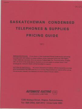 Saskatchewan Condensed Telephones & Supplies Pricing Guide