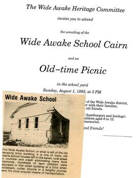 Wide Awake School cairn unveiling