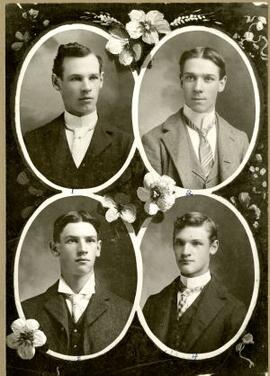 Four sons of Edwin Jackson Brooks and Helena (Nellie) (Oughtred) Brooks