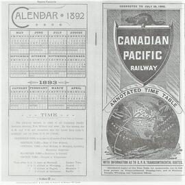 CPR Annotated Time Table 1892
