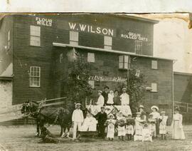 Dominion Day group by Wilson's flour mill