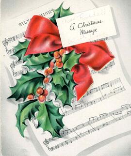 1948 Christmas card to Indian Head teacher Miss Riddell