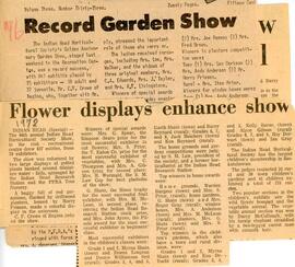 Newspaper clippings for 1970s horticultural shows