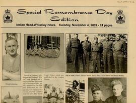 Indian Head - Wolseley News Special Remembrance Day Edition 2003