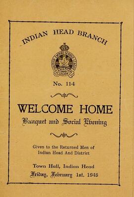 Program for Welcome Home Banquet and Social Evening
