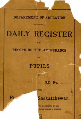 Daily attendance register for Jubilee SD# 1122 in 1918