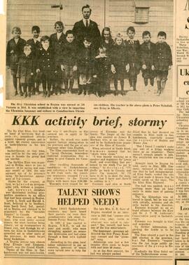 Ku Klux Klan in Saskatchewan newspaper article