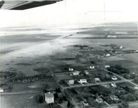 Aerial photo of Indian Head Collegiate and former airport