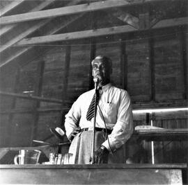 Speaker at Field Day 1950. J. Roe Foster