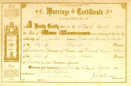 Marriage certificate of Elizabeth Holden and Dr. Frederick C. Middleton