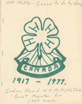 Indian Head 4H Club Guest Register for 1977 Events