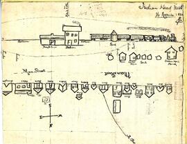 Hand-drawn map/sketch of Indian Head in 1882