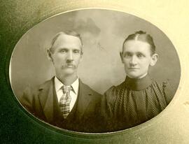 Posed photo of Edwin J. Brooks and Helena (Oughtred) Brooks