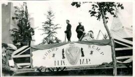 North-West Mounted Police themed float in July 1st parade