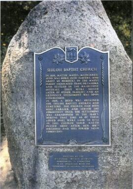 Shiloh Baptist Church plaque