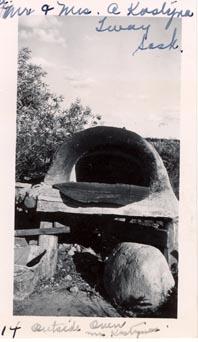 Clay oven at Kostyna's in Tway, Sask.