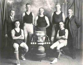 Group photo of Moose Jaw Aquatic Club basketball team