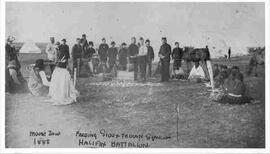 "Feeding Sioux Indian Squaws Moose Jaw 1885 Halifax Battalion"