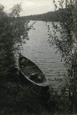 Canoe at Landing on Moose Jaw River