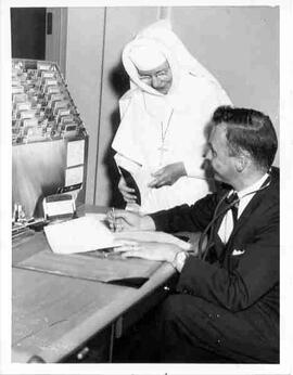 Sister Mary Edgar and Dr. Allan Cox, Providence Hospital, Moose Jaw