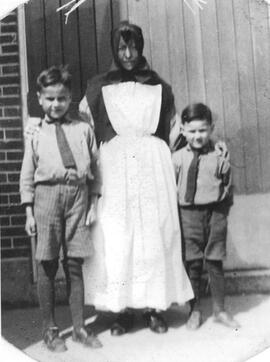Harold and Albert Greyeyes with Sister Helen