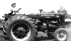 Albert Lafond on tractor