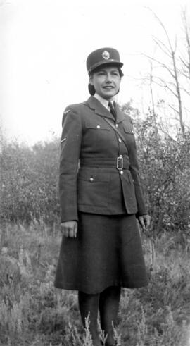Flora Greyeyes-Steele in army uniform