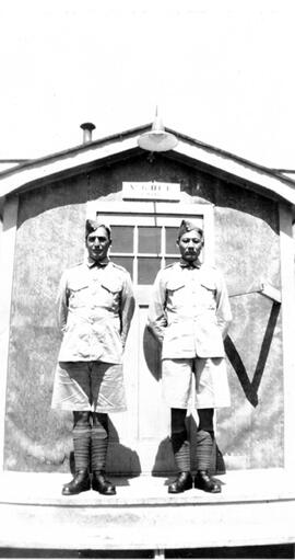 Joseph Greyeyes and Felix Longneck in army uniform
