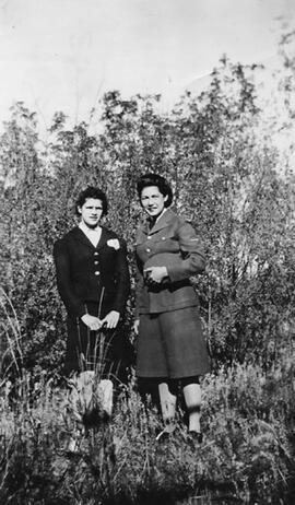 Jeanne Gates and Flora Greyeyes [Muskeg Lake]