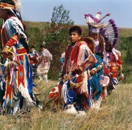 Group of dancers in ceremonial procession