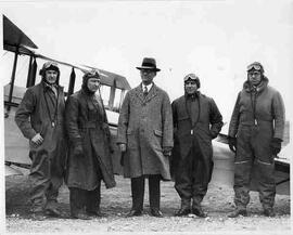 Pilots with biplane