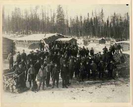 Portrait of lumber camp workers