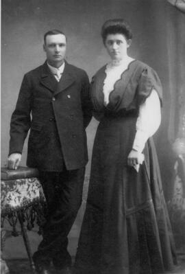 Wedding Portrait of Wesley Essex and Rose Ann Wallace