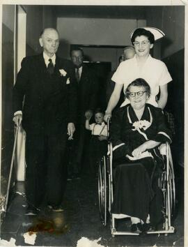 Dr. and Mrs. Myers and nurse - May 9, 1957