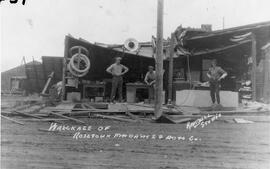 Wreckage of Rosetown Machine & Auto Co.