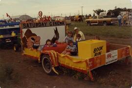 Library Float in motion in 1981 parade