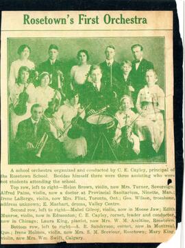 Rosetown's first orchestra