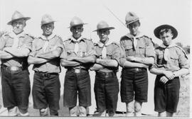 Six Boy Scouts at Scout Camp