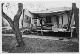 Fred Walter's house after explosion and before fire