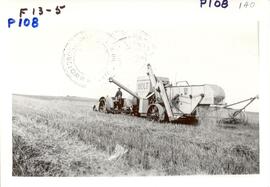 Harvesting with a pull type combine